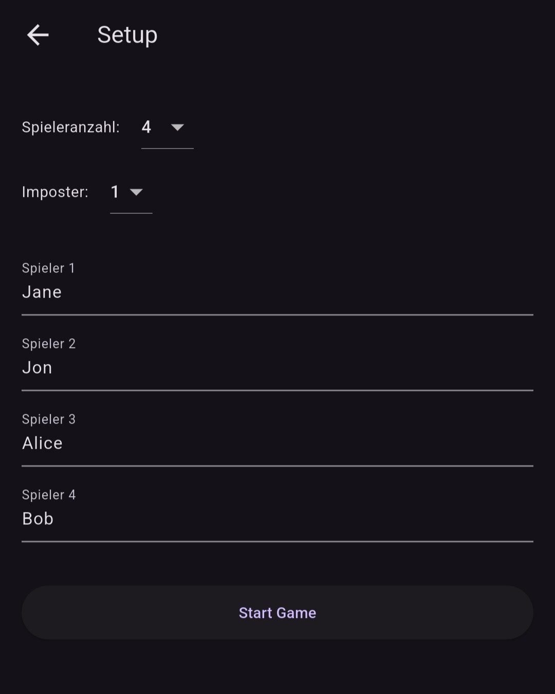 Offline Imposter App Screenshot 1